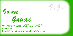 iren gavai business card